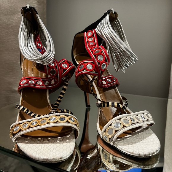 Aquazzura Multicolor Strappy Heels - Picture 5 of 5